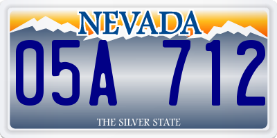 NV license plate 05A712