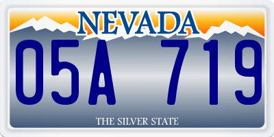 NV license plate 05A719