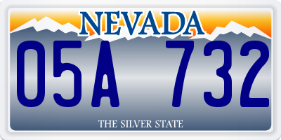 NV license plate 05A732