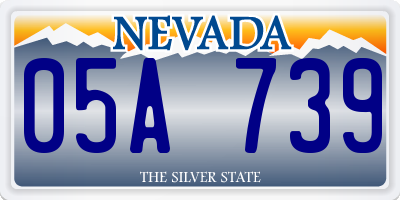 NV license plate 05A739