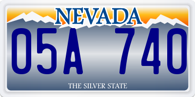 NV license plate 05A740