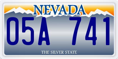 NV license plate 05A741