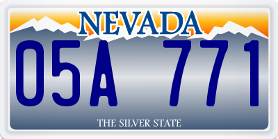 NV license plate 05A771