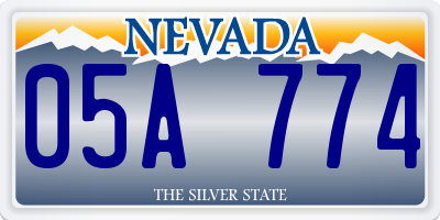 NV license plate 05A774