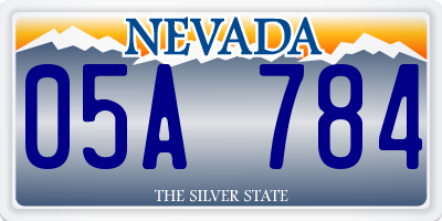 NV license plate 05A784