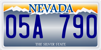 NV license plate 05A790