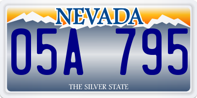 NV license plate 05A795