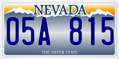 NV license plate 05A815