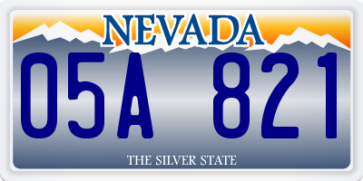 NV license plate 05A821