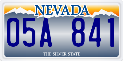 NV license plate 05A841