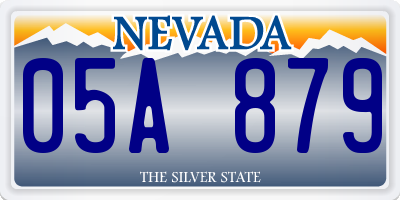 NV license plate 05A879