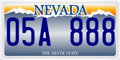 NV license plate 05A888