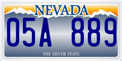 NV license plate 05A889