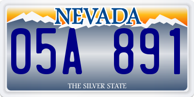 NV license plate 05A891