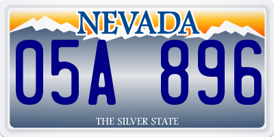 NV license plate 05A896