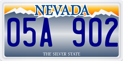 NV license plate 05A902