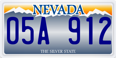 NV license plate 05A912