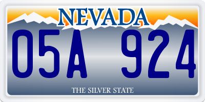 NV license plate 05A924