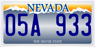 NV license plate 05A933