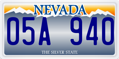 NV license plate 05A940