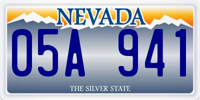 NV license plate 05A941