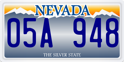 NV license plate 05A948