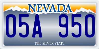 NV license plate 05A950
