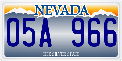 NV license plate 05A966