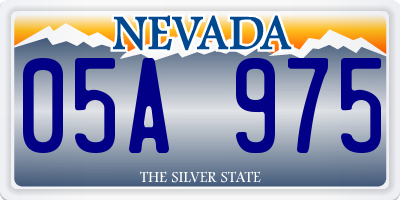 NV license plate 05A975