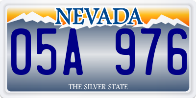 NV license plate 05A976