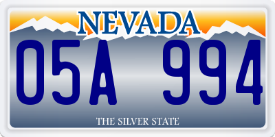 NV license plate 05A994