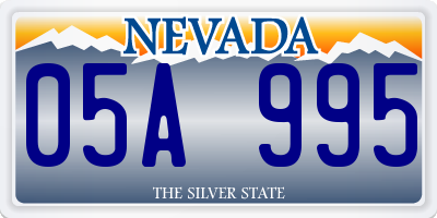 NV license plate 05A995