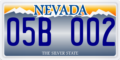 NV license plate 05B002