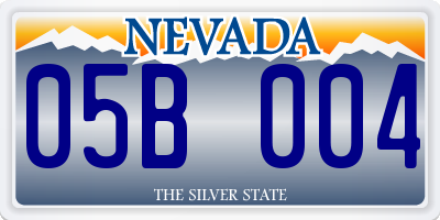 NV license plate 05B004