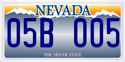NV license plate 05B005