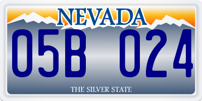 NV license plate 05B024