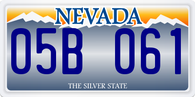 NV license plate 05B061