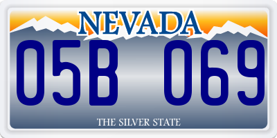 NV license plate 05B069