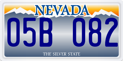 NV license plate 05B082