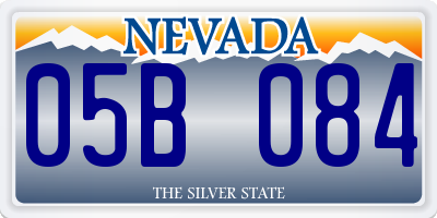 NV license plate 05B084