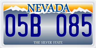 NV license plate 05B085