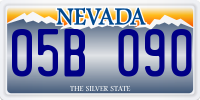 NV license plate 05B090