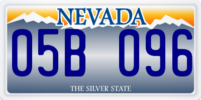 NV license plate 05B096