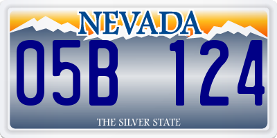 NV license plate 05B124