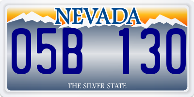 NV license plate 05B130