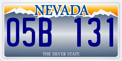 NV license plate 05B131
