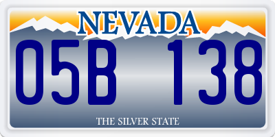 NV license plate 05B138