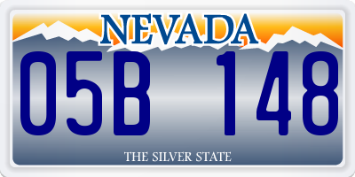 NV license plate 05B148
