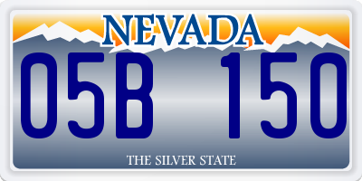 NV license plate 05B150