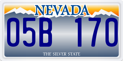 NV license plate 05B170